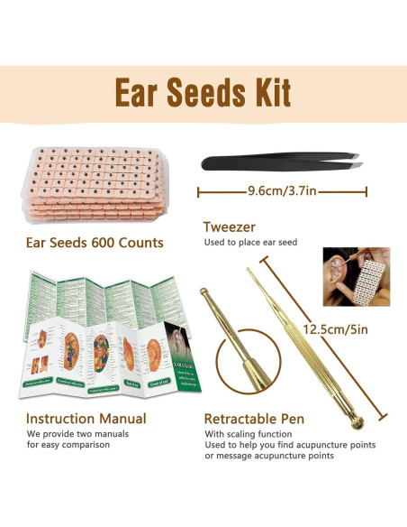 Juego de Acupuntura Electrónico Extguds con Gua Sha y Semillas