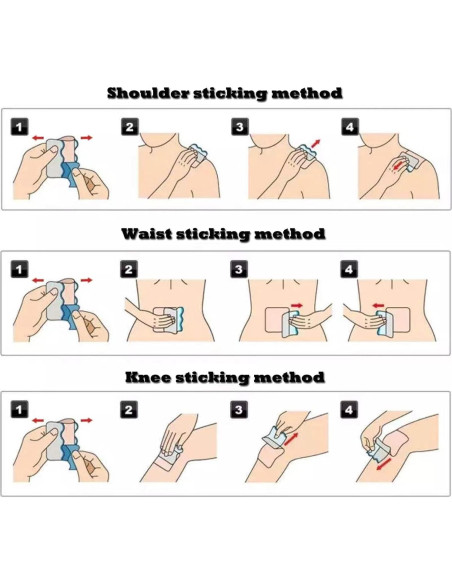 100 Pcs Parche de Moxa de Artemisa y Jengibre Natural 30x20cm