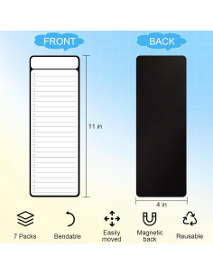 Lista de Tareas Magnética Joyberg 7 Piezas 10.16x27.94cm 2
