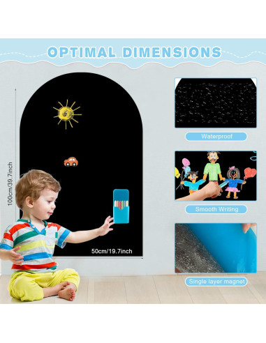 Calcomanía Magnética para Pared LAIAMER 50x100 cm Negra