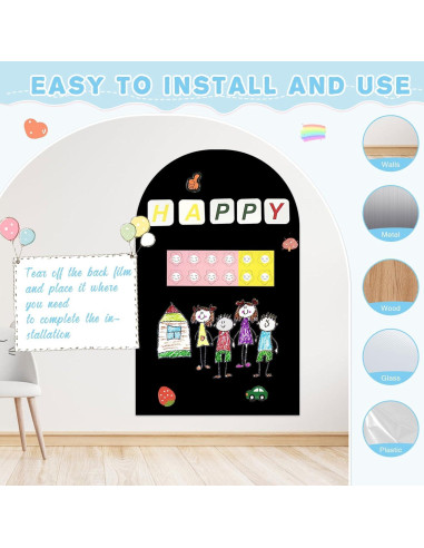 Calcomanía Magnética para Pared LAIAMER 50x100 cm Negra