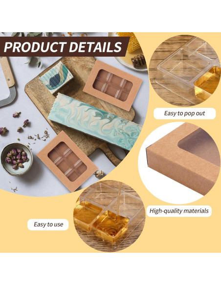 100 Cajas de Regalo para Cerillas de Cera SMAODSGN 10.16x7.11cm