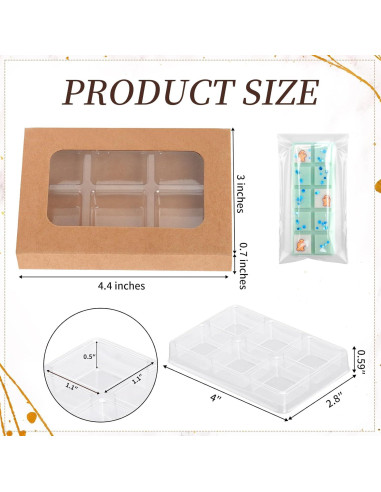 100 Cajas de Regalo para Cerillas de Cera SMAODSGN 10.16x7.11cm