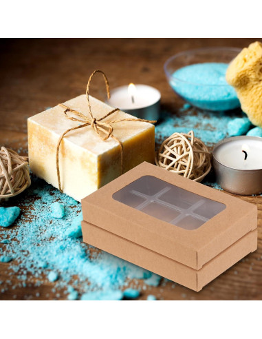 100 Cajas de Regalo para Cerillas de Cera SMAODSGN 10.16x7.11cm