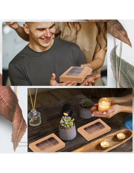 100 Cajas de Regalo para Cerillas de Cera SMAODSGN 10.16x7.11cm