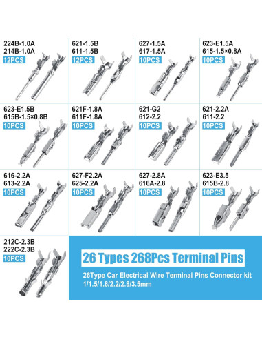 Kit de Pines de Conector 567 Pcs Kikerike - Terminales 1-3.5mm