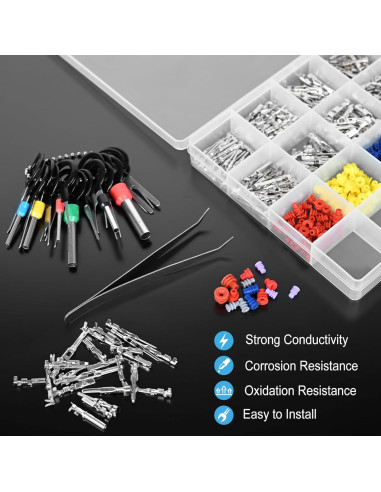 Kit de Pines de Conector 567 Pcs Kikerike - Terminales 1-3.5mm