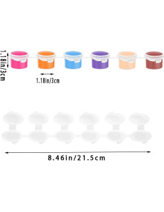 36 Tarros de Pintura Vacíos Wzttdm 15ml Transparentes 2