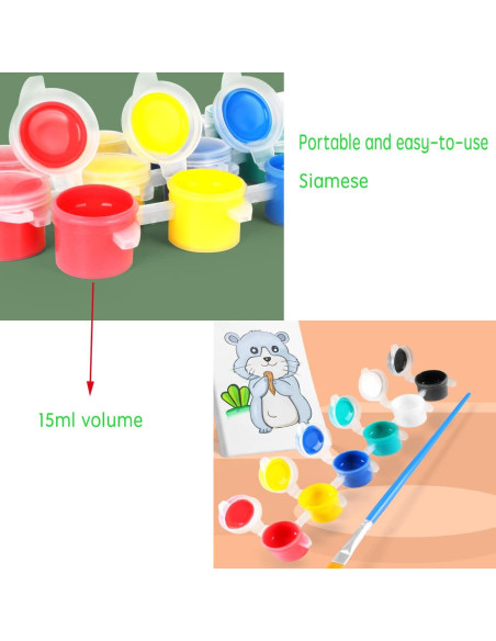 36 Tarros de Pintura Vacíos Wzttdm 15ml Transparentes