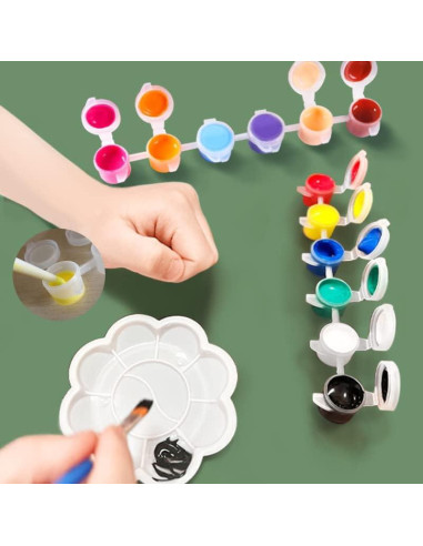 36 Tarros de Pintura Vacíos Wzttdm 15ml Transparentes