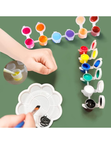 36 Tarros de Pintura Vacíos Wzttdm 15ml Transparentes