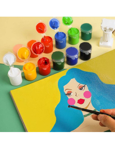 36 Tarros de Pintura Vacíos Wzttdm 15ml Transparentes