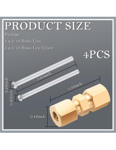 Kit de Conexiones de Líneas de Freno OFBAND 3/16 - 4 Piezas 2