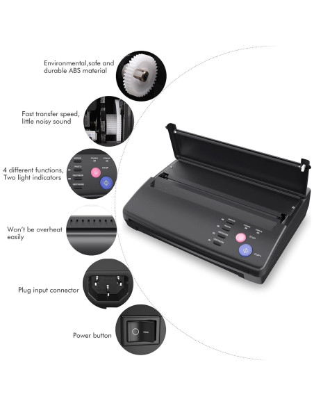 Máquina de Plantillas de Tatuaje TATELF Copiadora Térmica