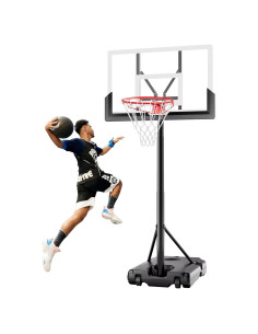 Aro de Baloncesto Portátil Feelwin Ajustable 213-305 cm Acero