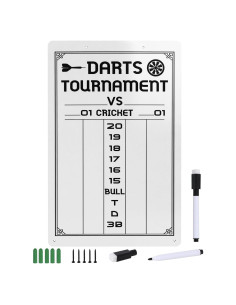 Tablero de Puntuación Borrable Genérico 39 x 25 cm para Dardos