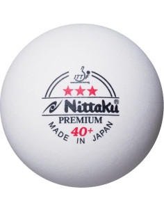 Bola de Tenis de Mesa Nittaku 3 Estrellas Premium 40mm - Paquete de 3 2