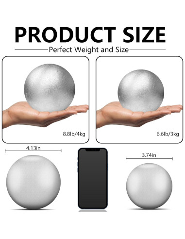 Bala de Lanzamiento de Peso Hierro PLAYGOGYM 3kg y 4kg 2 Pcs