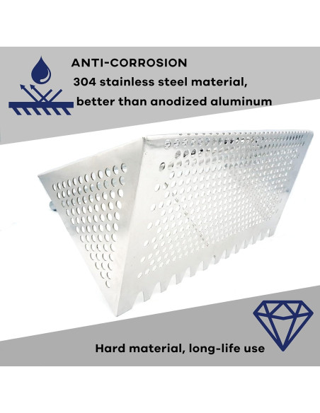 Rastrillo de Arena Comfornia 55" Acero Inoxidable Plegable