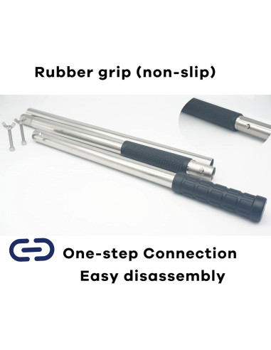 Rastrillo de Arena Comfornia 55" Acero Inoxidable Plegable