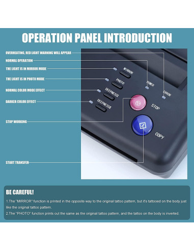 Máquina Copiadora Tatuajes Sacnahe con 20 Papeles A4