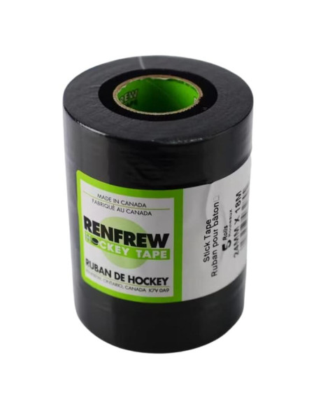 Cinta de Hockey Renfrew Pro Negra 5 Rollos 24mm x 18m
