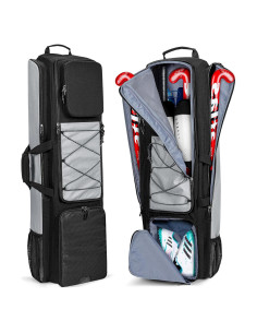 Mochila de Hockey de Campo GOBUROS con 4 Palos y Compartimentos