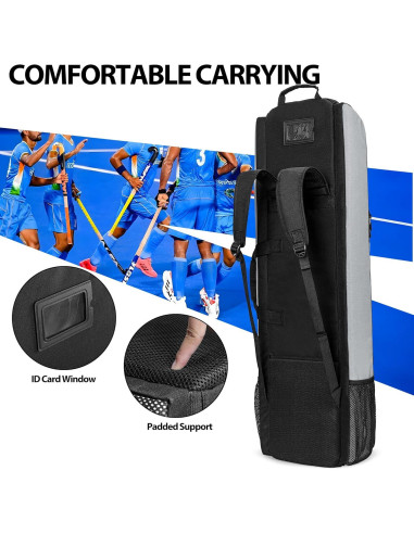 Mochila de Hockey de Campo GOBUROS con 4 Palos y Compartimentos
