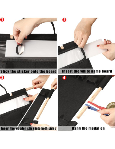 Soporte para Cinturones de Karate OGANAZI con Etiquetas Personalizadas