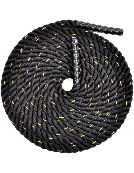 Cuerda de Batalla Fitvids 1.5" x 9.14m Poliester Dacron Negra