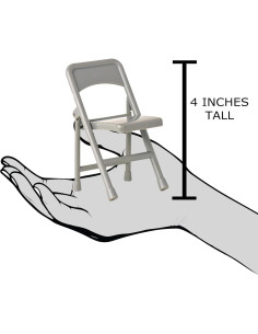 Juego de 6 Sillas Plegables Grises para Figuras de Lucha Libre 2