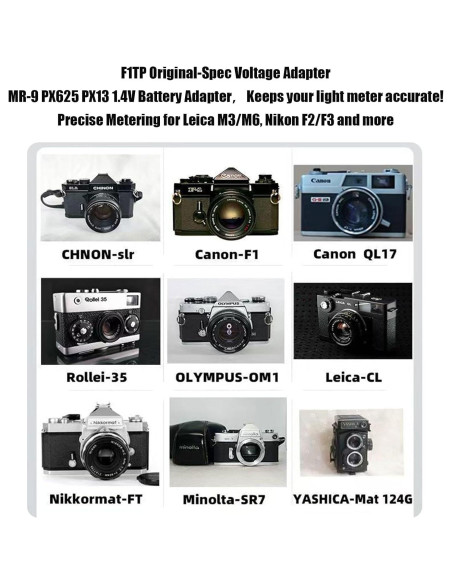 Adaptador de Batería F1TP para Cámaras Vintage MR-9 PX625