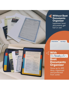 Organizador de Documentos para Barcos The Boat Galley Gris A4 2