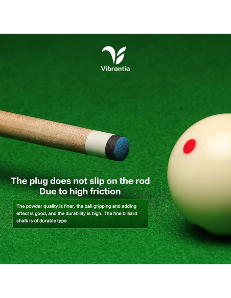 Tiza de Billar VIBRANTIA VB-12, 12 Cubos Azul, Bajo Polvo