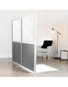 Divisor de Oficina VIVO 2 Paneles PET Pizarra Blanca 167.6 cm 2