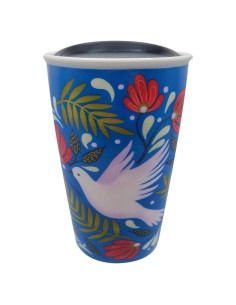 Taza Cerámica Starbucks 355 ml con Tapa Antisalpicaduras