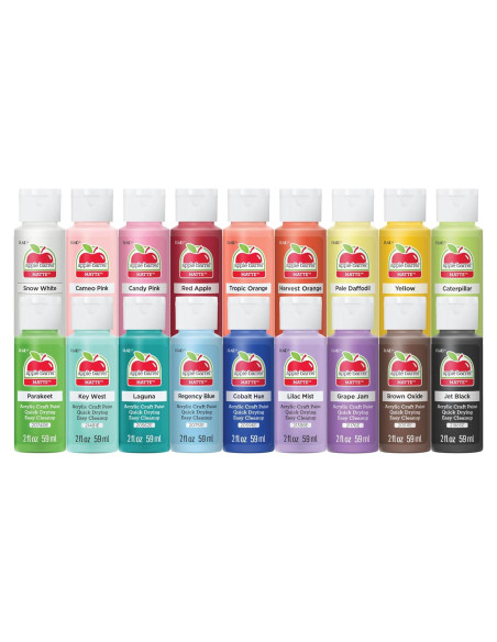 Conjunto de Pintura Acrílica Apple Barrel PROMOTCK 18 Colores 59 ml