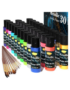 Juego de Pintura Acrílica Metálica HissiCo 30 Colores 60 ml
