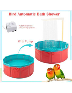 Bañera Automática para Aves FlidRunest con Bomba USB 2