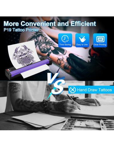 Impresora de Tatuajes TATOPRT P19 Inalámbrica Bluetooth