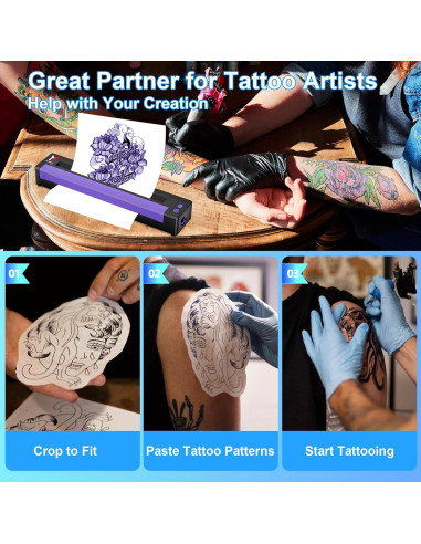 Impresora de Tatuajes TATOPRT P19 Inalámbrica Bluetooth