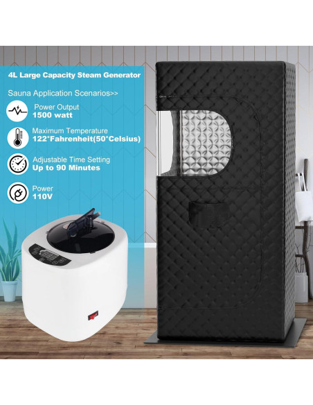 Generador de Vapor de Sauna Portátil NetLea 4L 1500W