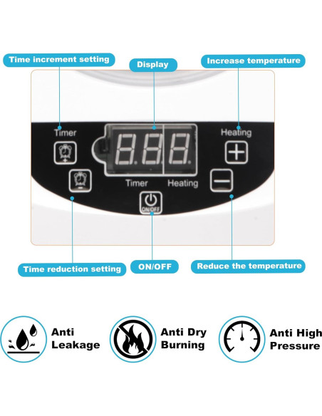 Generador de Vapor de Sauna Portátil NetLea 4L 1500W