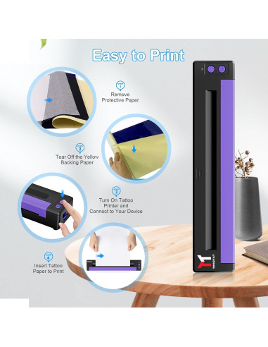 Impresora de Tatuajes TATOPRT P19 Inalámbrica Bluetooth