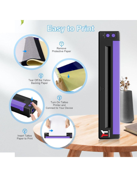 Impresora de Tatuajes TATOPRT P19 Inalámbrica Bluetooth