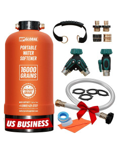 Ablandador de Agua Portátil NPGLOBAL RV 16,000 Granos 19 mm