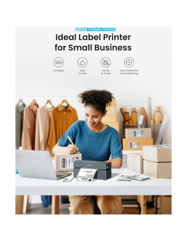 Impresora de Etiquetas Térmicas Bluetooth POLONO PL80E 4x6