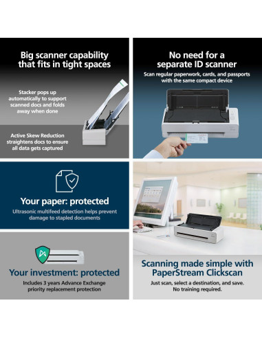 Escáner de Documentos Fujitsu fi-800R Dúplex ADF 40 ppm