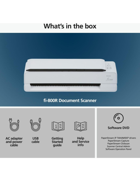 Escáner de Documentos Fujitsu fi-800R Dúplex ADF 40 ppm