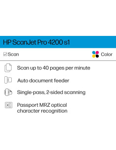 Escáner HP ScanJet Pro 4200 s1 Dúplex 40 ppm ADF 50 hojas 2